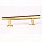 Round Bar Pull, 5"- Brushed Brass Finish