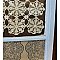 Repurposed Window Message Board, Doilies