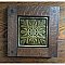 Framed Antique Fireplace Tile- Gold/Brown