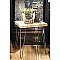 Repurposed Wood End Table with Hairpin Legs