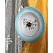 Repurposed Porcelain Plate Curtain Tieback- Blue