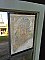 Repurposed Antique Leaded Glass Window - Wall Decor - Antique Maps of Maine and Vermont