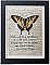 Repurposed Antique Dictionary Page Wall Decor - Butterfly - Frank Lloyd Wright - Give Me the Luxuries of Life