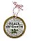 Vintage Dictionary Page Recycled into Holiday Ornament - Crescent Moon and Santa - Peace on Earth