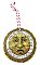Vintage Dictionary Page Recycled into Holiday Ornament - Grumpy Moon - Bah Humbug