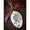 Vintage Silverplate Spoon Holiday Ornament - Holly Jolly