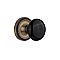 Complete Door Hardware Set - with Rope Rosette with Black Porcelain Knob