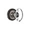 Complete Door Hardware Set - with Rope Rosette with Round Clear Crystal Knob