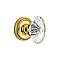Complete Door Hardware Set - with Rope Rosette with Oval Fluted Crystal Knob