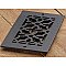 Scroll Design Cast Iron Heat Grate or Register, 4" x 8"
