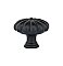 Tuscany Bronze Fluted Cabinet Knob, Small 1", Flat Black