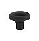 Sandcast Bronze Round Cabinet Knob, Flat Black, 1-1/4"