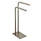 Kingston Brass Edenscape Pedestal Dual Towel Rack - Brushed Nickel