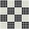 Checkerboard Field Tile in Black and White - 3/4" Square Tiles - Sold Per Sheet