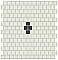 Gatsby Field Tile in White/Black - 3/4" Square Tiles (Broken Joint) - Sold Per Sheet