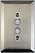 Jumbo Oversized Satin Nickel Stamped Single Pushbutton Switchplate / Cover Plate