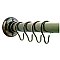 Solid Bronze Shower Curtain Rod and Bracket with Hooks - Multiple Finishes Available