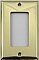 Polished Brass Single GFCI Switchplate, Stamped Brass