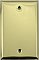 Polished Brass Single Blank Switchplate, Stamped Brass
