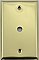 Polished Brass Single Cable Switchplate, Stamped Brass