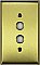 Satin Brass Single Pushbutton Switchplate