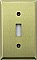 Satin Brass Single Toggle Switchplate