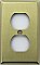 Satin Brass Single Duplex Switchplate