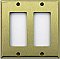 Satin Brass Double GFCI Switchplate