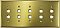 Satin Brass Five Pushbutton Switchplate
