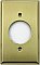 Satin Brass Single Large Hole Switchplate