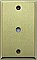 Satin Brass Single Cable Switchplate
