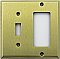 Satin Brass Toggle / GFCI Switchplate