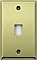 Satin Brass Phone Jack Switchplate