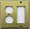 Satin Brass Duplex / GFCI Switchplate
