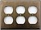 Aged Antique Brass Triple Duplex Switchplate