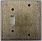 Aged Antique Brass Single Toggle/Single Blank Switchplate
