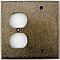 Aged Antique Brass Single Duplex / Single Blank Switchplate