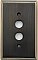 Burnished Antique Brass Single Pushbutton Forged Switchplate