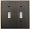 Burnished Antique Brass Double Toggle Forged Switchplate