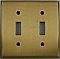 Antique Brass Double Toggle Forged Switchplate