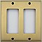 Antique Brass Double GFCI Forged Switchplate