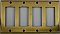 Antique Brass Quad GFCI Forged Switchplate
