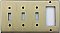 Antique Brass Forged Triple Toggle/Single GFCI Switchplate