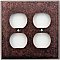 Mottled Antique Copper Double Duplex Forged Switchplate