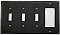 Oil Rubbed Bronze Forged Triple Toggle/Single GFCI Switchplate