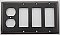 Oil Rubbed Bronze Forged Switchplate: Single Duplex / Triple GFCI