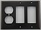 Oil Rubbed Bronze Forged Switchplate: Single Duplex / Double GFCI