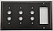 Oil Rubbed Bronze Forged Switchplate: Triple Pushbutton / Single GFCI