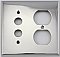 Polished Nickel Forged Pushbutton / Duplex Switchplate