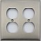 Satin Nickel Double Duplex Forged Switchplate